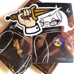 TUESDAY BASSEN bundle of pins and patch